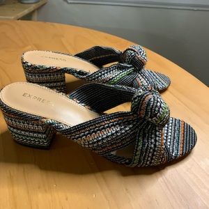 NWT EXPRESS knotted fabric sandals